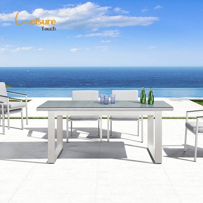 Luxury metal legs  dining table chairs garden sets outdoor furniture patio